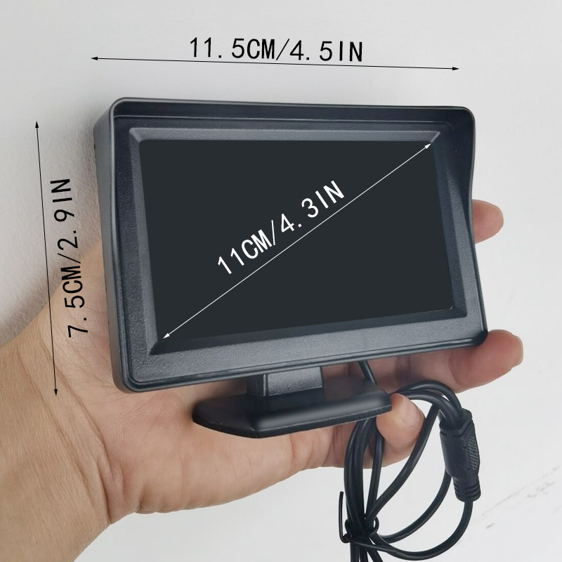 4.3 Inch Monitor Car Video Screen TFT LCD Color Display for DVR TV Parking Rear View Camera