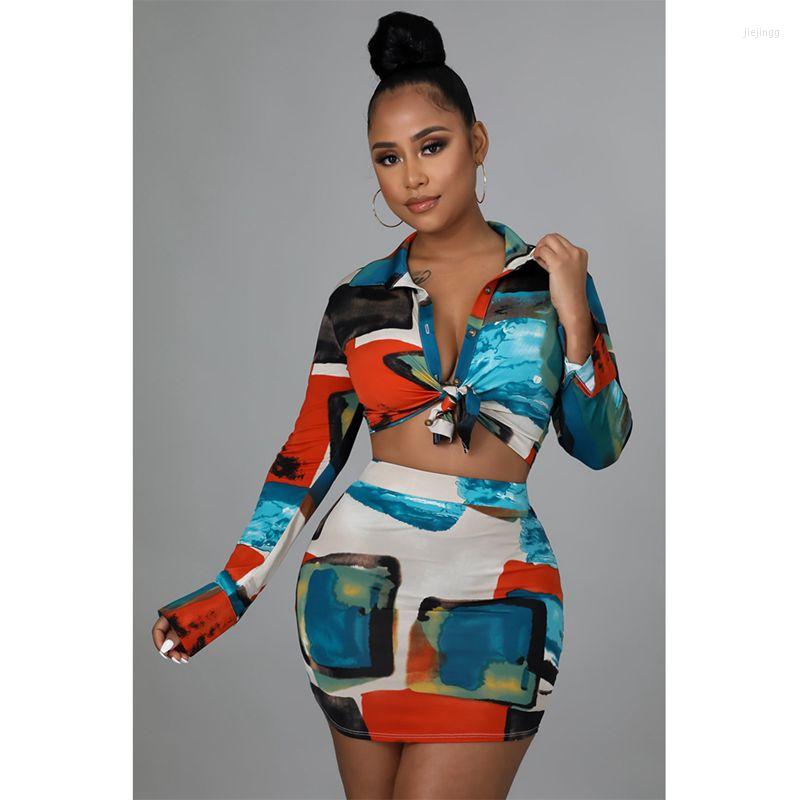 Work Dresses Spring Summer Sexy Two Piece Set Women Graffiti Print Shirt Crop Top Skirt Sets Lounge Club Outfits Streetwear Wholesale Items, Multi
Work Dresses Spring Summer Sexy Two Piece Set Women Graffiti Print Shirt Crop Top Skirt Sets Lounge Club Outfits Streetwear Wholesale Items, Multi