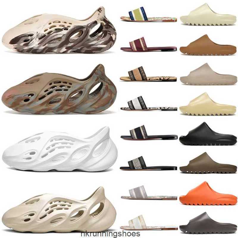 

Designer sandals mens womens slipper Triple Black White Resin pattern s Foam west slides slider sliders Runner, Color # 25