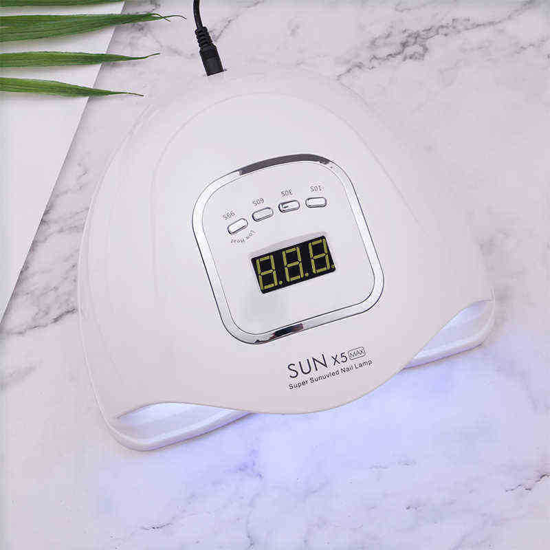 Nxy Lamp for Manicure 80/54w Uv Led Drying Nails Dryer Machine Gel Polish Auto Sensing Tools Lcd Display 220624