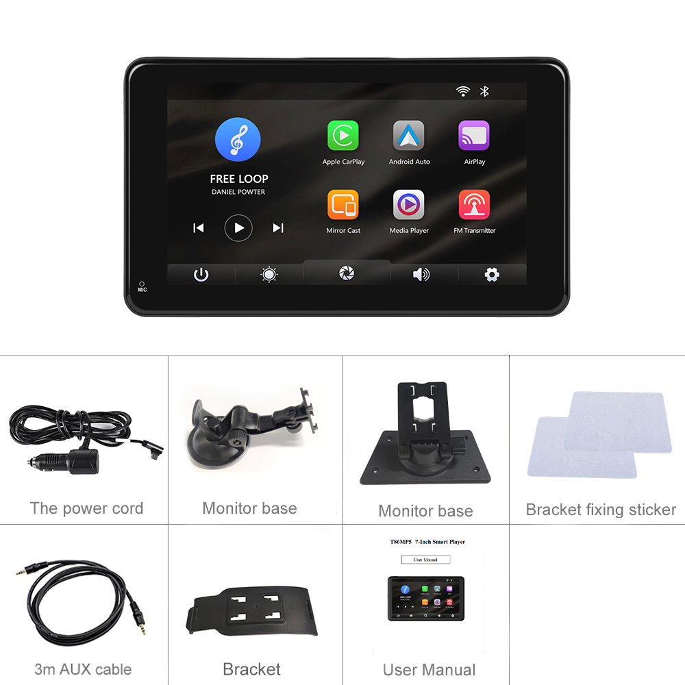 Universal 7'' Car Radio Multimedia Video Player Wireless Carplay And Wireless Android Auto Touch Screen For Nissan Toyota
