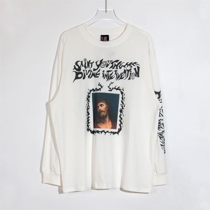 Men's T Shirts Saint Michael Character Head Pattern High Street American Casual Loose Retro Men's And Women's Fashion Long-sleeved, White
Men's T Shirts Saint Michael Character Head Pattern High Street American Casual Loose Retro Men's And Women's Fashion Long-sleeved, White