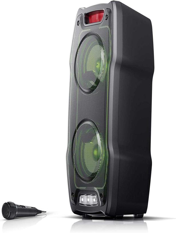 SHARP PS929 180W High Power Portable Party Speaker HiFi System with Built in Rechargeable Battery Flashing Disco Lights Strobe T4433537
SHARP PS929 180W High Power Portable Party Speaker HiFi System with Built in Rechargeable Battery Flashing Disco Lights Strobe T4433537