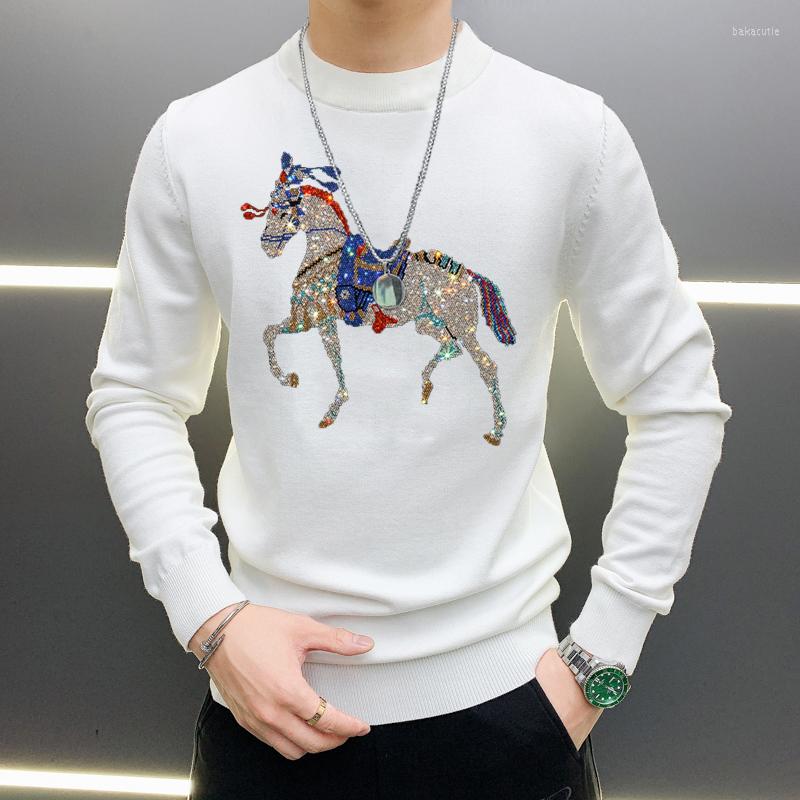 Men's Sweaters Explosion Style Rhinestone Fashion Men's Sweater Personality Street Youth Long-Sleeved Rnimal Print Pullover, As shown asian size
Men's Sweaters Explosion Style Rhinestone Fashion Men's Sweater Personality Street Youth Long-Sleeved Rnimal Print Pullover, As shown asian size
