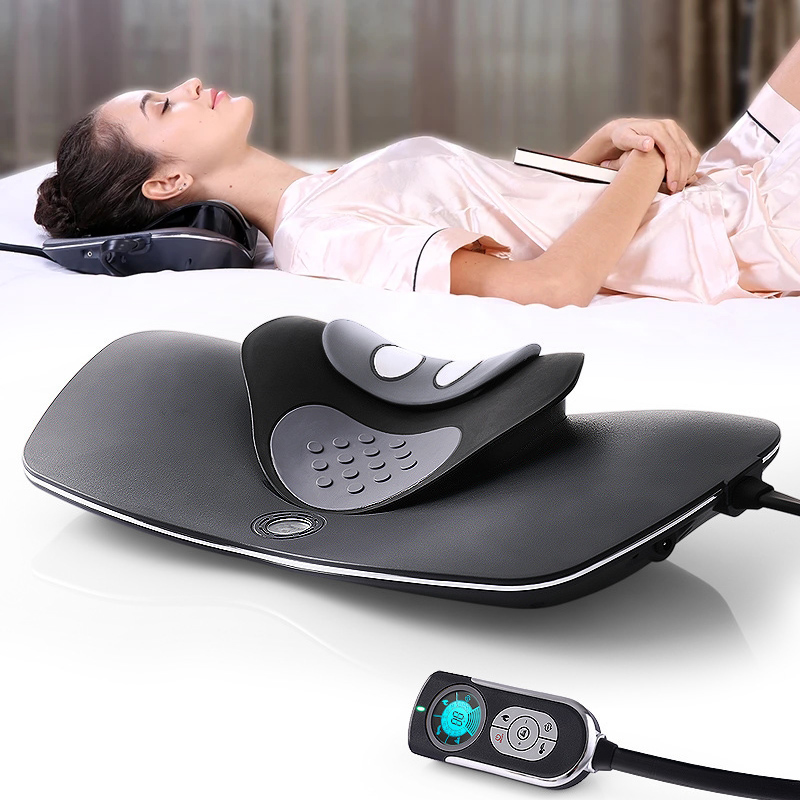Electric Neck Massager with Heat & Vibration, Shiatsu Neck and Shoulder Massager for Pain Relief, Muscle Tension and Stress Relief