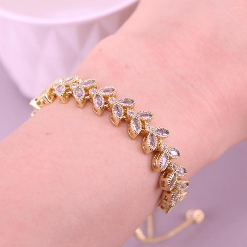 Link Bracelets 5PCS Trendy 2022 Cubic Zirconia Jewelry Gold Color Leaf Charm CZ Crystal Female Bangles For Women
Link Bracelets 5PCS Trendy 2022 Cubic Zirconia Jewelry Gold Color Leaf Charm CZ Crystal Female Bangles For Women