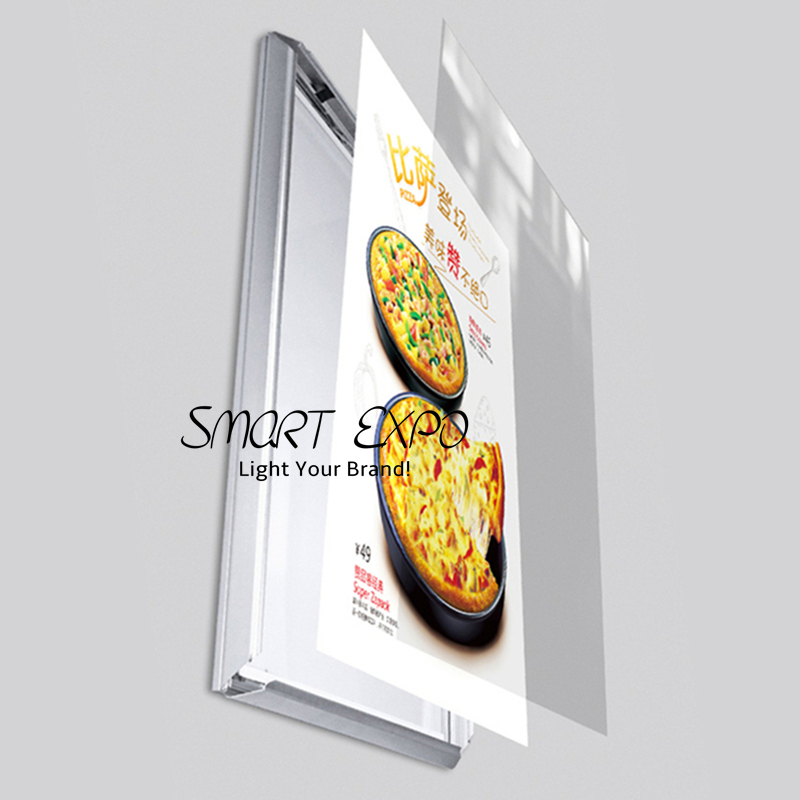 Bar Cafe Advertising Display Light Box 90x120cm Promotion Poster Wall Mounting with Wooden Case Packing