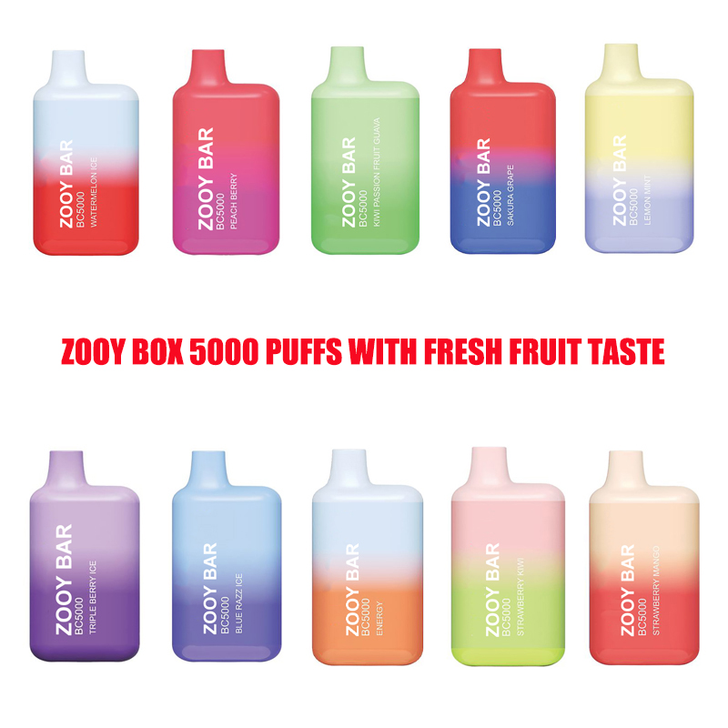 Original Disposable Vape E Cigarette ZOOY BOX 5000 Puffs 50MG Disposables Vapes Pen 13ML 650Mah Rechargeable Battery Pre-filled Cartridge Fresh Fruit Taste
Original Disposable Vape E Cigarette ZOOY BOX 5000 Puffs 50MG Disposables Vapes Pen 13ML 650Mah Rechargeable Battery Pre-filled Cartridge Fresh Fruit Taste