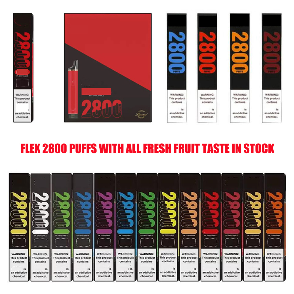 Original Puffs Flex 2800 Hits E Cigarette disposable vape 850Mah Battery 8ml Capactiy Pre-filled vaporizer 20 Fresh Fruit Taste disposables vapes 20MG 50MG
Original Puffs Flex 2800 Hits E Cigarette disposable vape 850Mah Battery 8ml Capactiy Pre-filled vaporizer 20 Fresh Fruit Taste disposables vapes 20MG 50MG