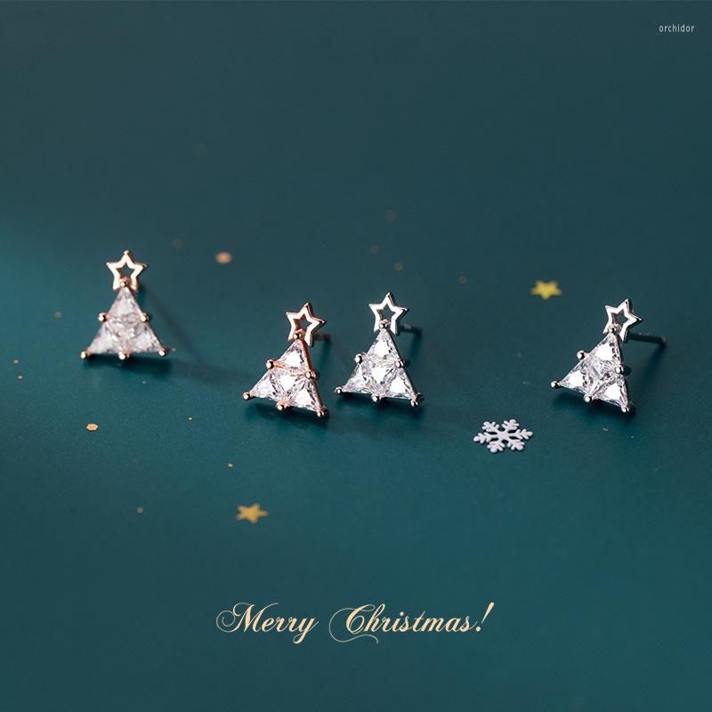 Stud Earrings MloveAcc 925 Sterling Silver Clear Cubic Zircon Star Christmas Tree For Girl Daughter Gift Fine
Stud Earrings MloveAcc 925 Sterling Silver Clear Cubic Zircon Star Christmas Tree For Girl Daughter Gift Fine