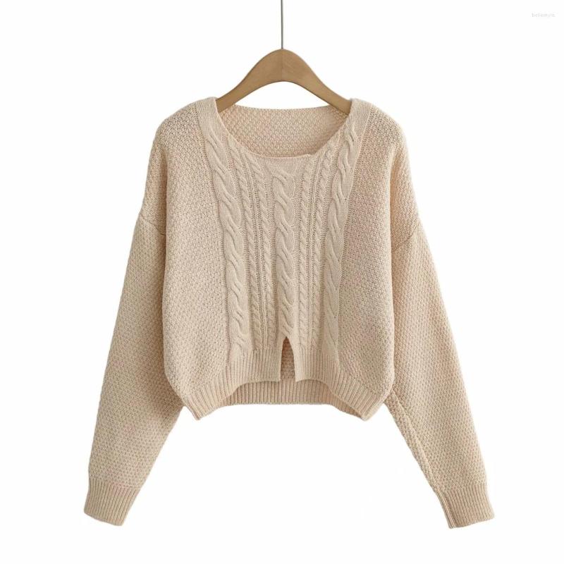 Women's Sweaters Autumn Retro Twist Short High Waist Sweater Elegant Office Lady Pullover Casual Loose Long Sleeve O-Neck Knitting 24148, Black
Women's Sweaters Autumn Retro Twist Short High Waist Sweater Elegant Office Lady Pullover Casual Loose Long Sleeve O-Neck Knitting 24148, Black