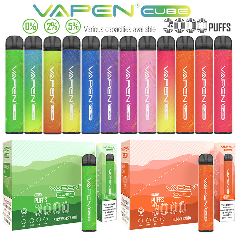 Original VAPEN CUBE 3000Puffs Disposable Vape Pen 0% 2% 5% Nic Device Electronic e cigarettes Kits 8ML Capacity 1000mAh Battery Vaporizer Multi Flavors VS PUFF FLEX EU
Original VAPEN CUBE 3000Puffs Disposable Vape Pen 0% 2% 5% Nic Device Electronic e cigarettes Kits 8ML Capacity 1000mAh Battery Vaporizer Multi Flavors VS PUFF FLEX EU