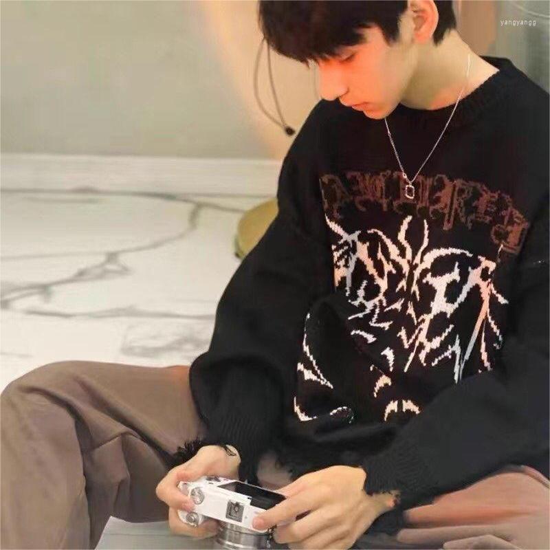 Men's Sweaters 2022 Loose Black Cotton Men's Outer Sweater Y2k Devil Skeleton Print Retro Knitted Unisex Long-sleeved Pullover, 2010-grey
Men's Sweaters 2022 Loose Black Cotton Men's Outer Sweater Y2k Devil Skeleton Print Retro Knitted Unisex Long-sleeved Pullover, 2010-grey