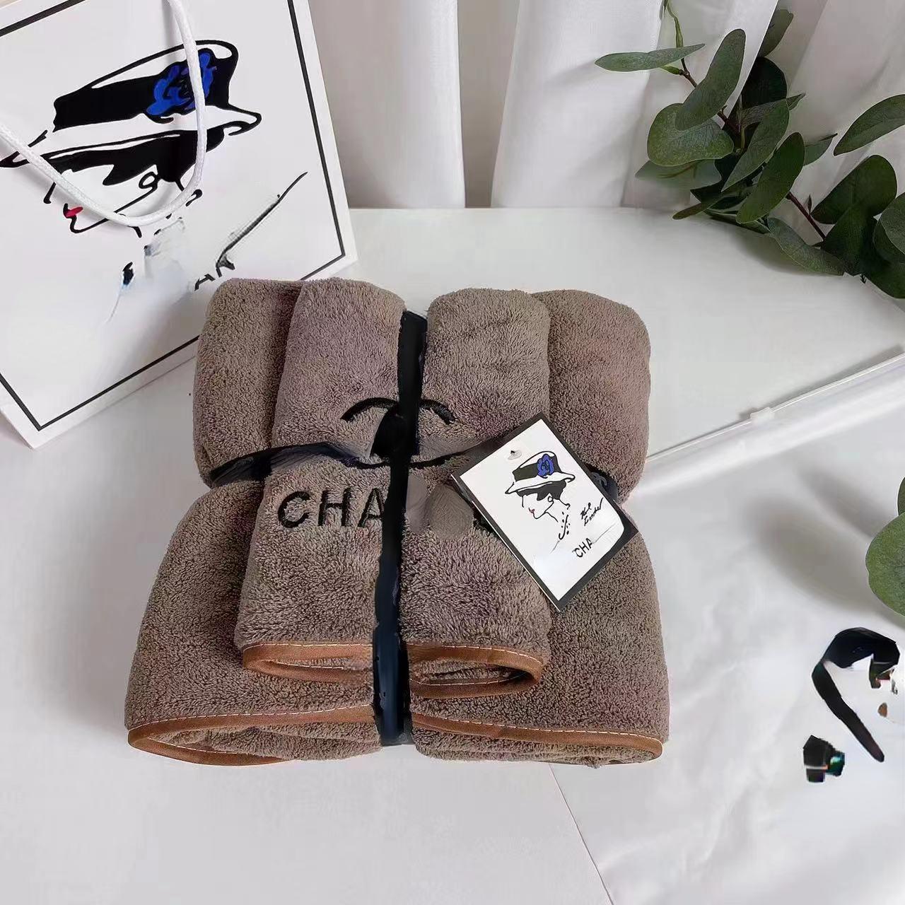 Fashion Coral Bath Towel Velvet Home Quick Drying Absorbent Gift Set S25610