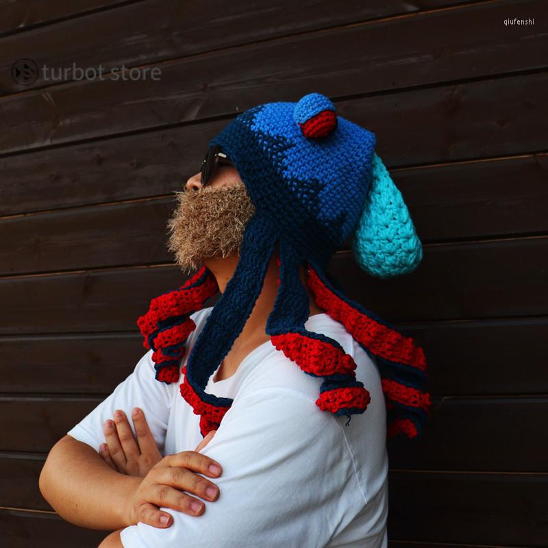 Berets Hand-woven Autumn And Winter Warm Octopus Headgear Creative Hip-hop Funny Knitted Wool Hat, Keep warm beard
Berets Hand-woven Autumn And Winter Warm Octopus Headgear Creative Hip-hop Funny Knitted Wool Hat, Keep warm beard