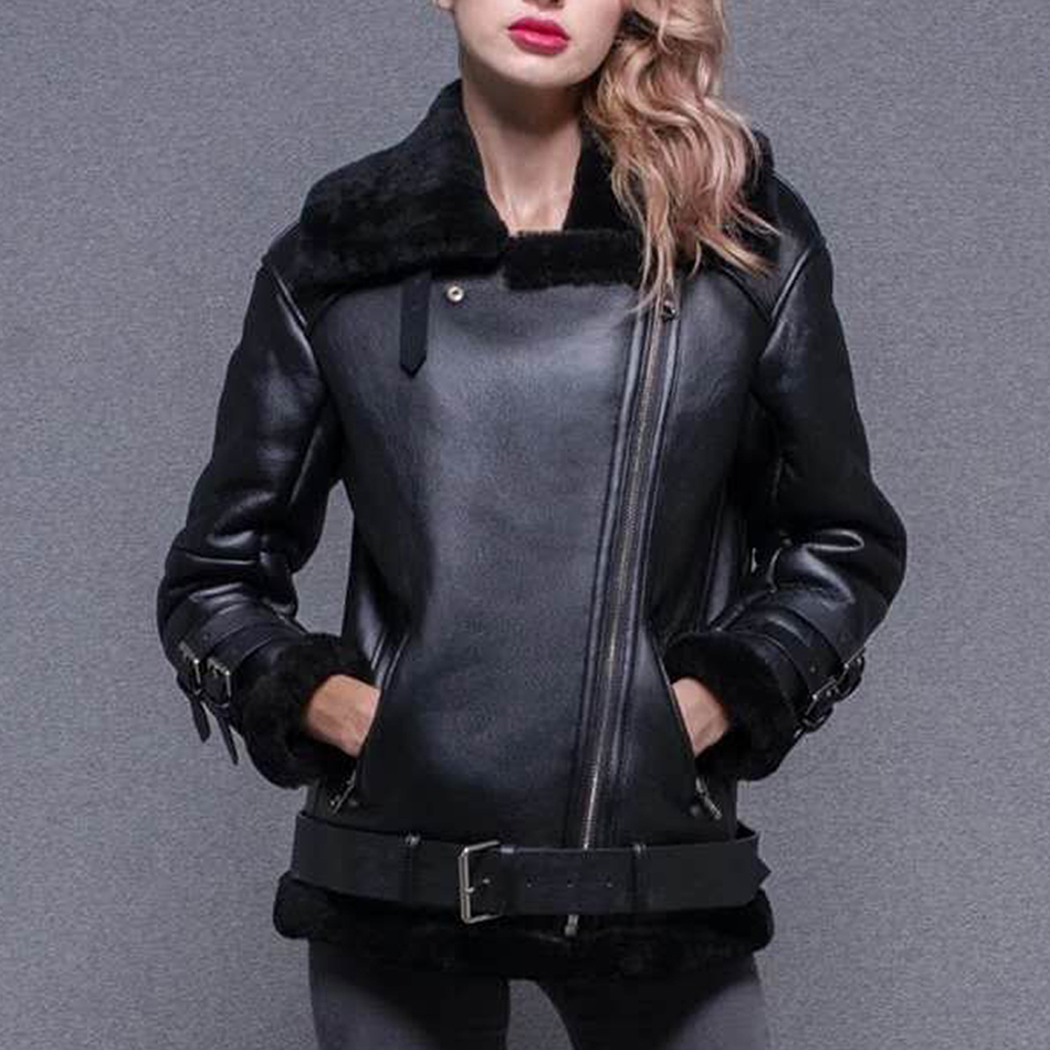 Women's Jackets Thick and warm faux leather jacket Coat women's beige long-sleeved belt women winter fashion streetwear Tops 221109