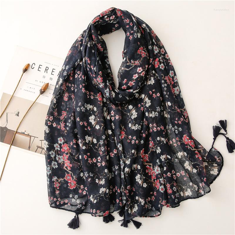 Scarves VISROVER 2022 Fashion Summer Women Viscose Black Scarf Flower Beach Hijab Shawls And Wraps Female Foulard Designer Bandana
Scarves VISROVER 2022 Fashion Summer Women Viscose Black Scarf Flower Beach Hijab Shawls And Wraps Female Foulard Designer Bandana