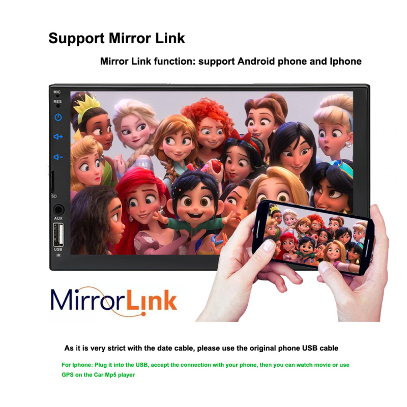 New Ui 2din Car Radio Autoradio Carplay Capactive Screen Full Touch Screen Multimedia Player Rear View Camera Bluetooth FM