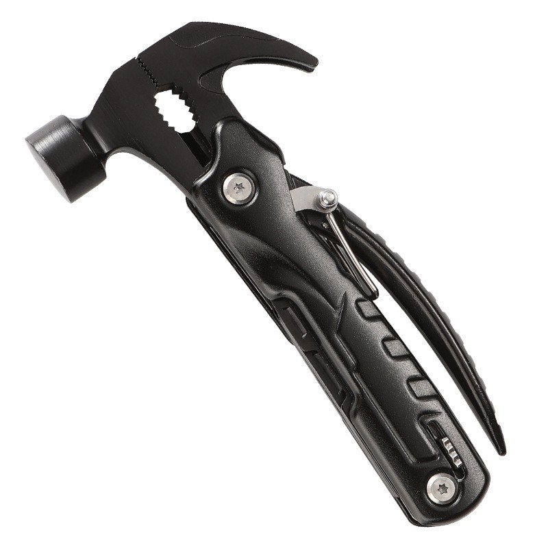 Outdoors Multifunctional Camping Pliers Hammer Combination Tool, Black
