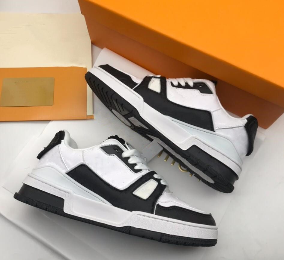 Luxury Designer Men Women Casual Trainer Shoes Fashion Low Cut Lace-Up Leather Outdoor Comfortable Wear-Resisting Sneakers 36-44, 17
Luxury Designer Men Women Casual Trainer Shoes Fashion Low Cut Lace-Up Leather Outdoor Comfortable Wear-Resisting Sneakers 36-44, 17