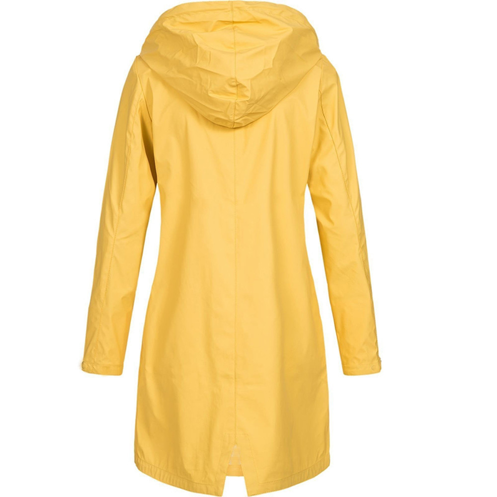Women's Jackets Solid Rain Jacket Outdoor Hiking Hoodie Waterproof WindProof Long Coat Femme Warm Outwear Plus Size Women Clothing 221109