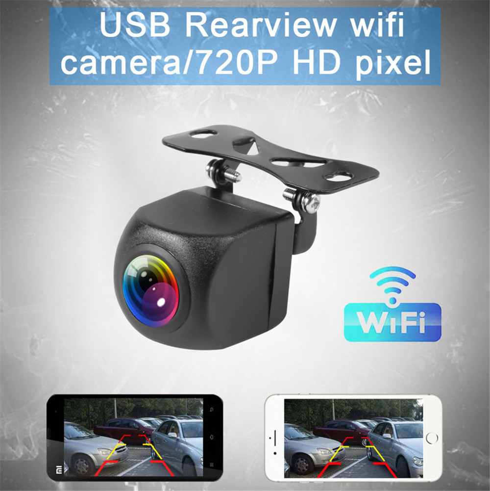 Wireless Car Rear View Camera WIFI 170 Degree WiFi Reversing Camera Dash Cam HD Night Vision for iPhone Android 12V 24V Cars
