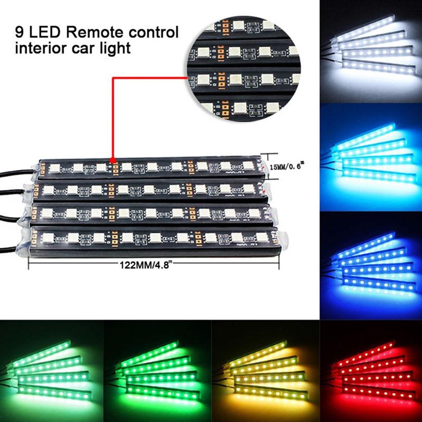 36 LED Multicolor Car Interior Lights Under Dash Lighting Waterproof Kit with Wireless Remote Control Car Charger car dvr QC16241