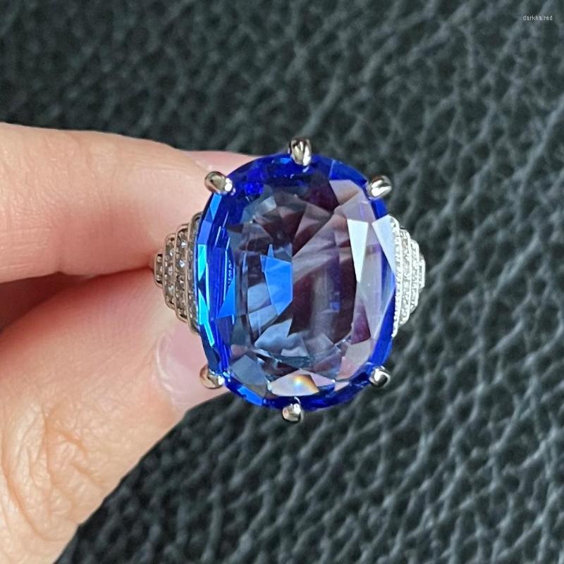 Wedding Rings Classic Big Blue Crystal Ellipse Stone Ring For Women Vintage S925 Stamp Silver Color Oval Hand Bridal Jewelry Accessories
Wedding Rings Classic Big Blue Crystal Ellipse Stone Ring For Women Vintage S925 Stamp Silver Color Oval Hand Bridal Jewelry Accessories