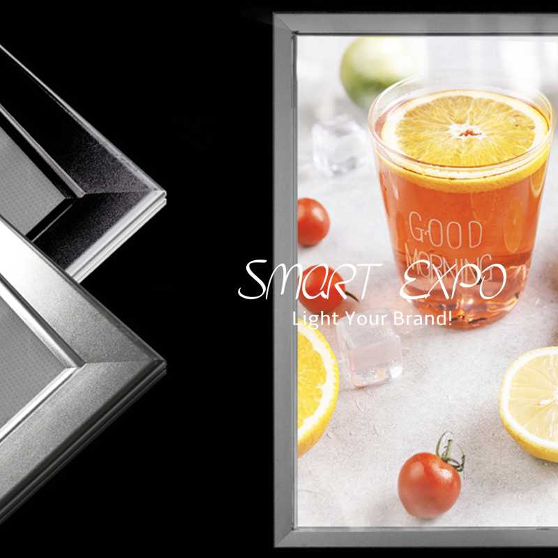 Bar Cafe Advertising Display Light Box 90x120cm Promotion Poster Wall Mounting with Wooden Case Packing