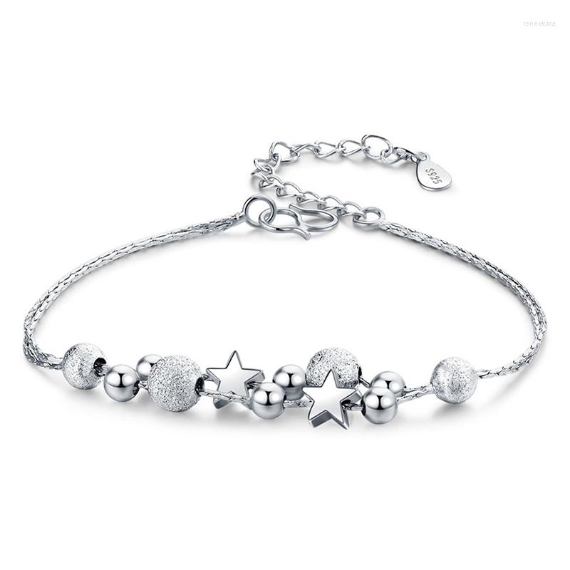 Link Bracelets Starry Star Pentagram Round Bead Silver Color Bracelet For Women Korean Trendy Dainty Jewelry Gifts SL2275
Link Bracelets Starry Star Pentagram Round Bead Silver Color Bracelet For Women Korean Trendy Dainty Jewelry Gifts SL2275