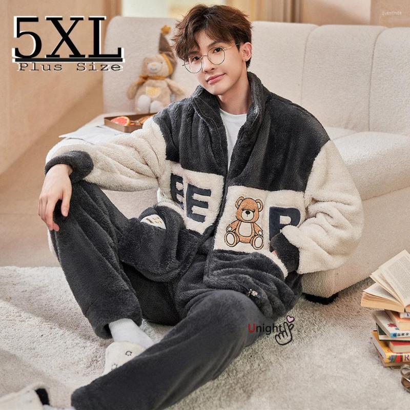 Men's Sleepwear 5XL Winter Man Pajamas Set Warm Flannel Home Clothes Oversized Coral Fleece Thick Nightwear Large Size Pyjama, Polyester (blue)
Men's Sleepwear 5XL Winter Man Pajamas Set Warm Flannel Home Clothes Oversized Coral Fleece Thick Nightwear Large Size Pyjama, Polyester (blue)