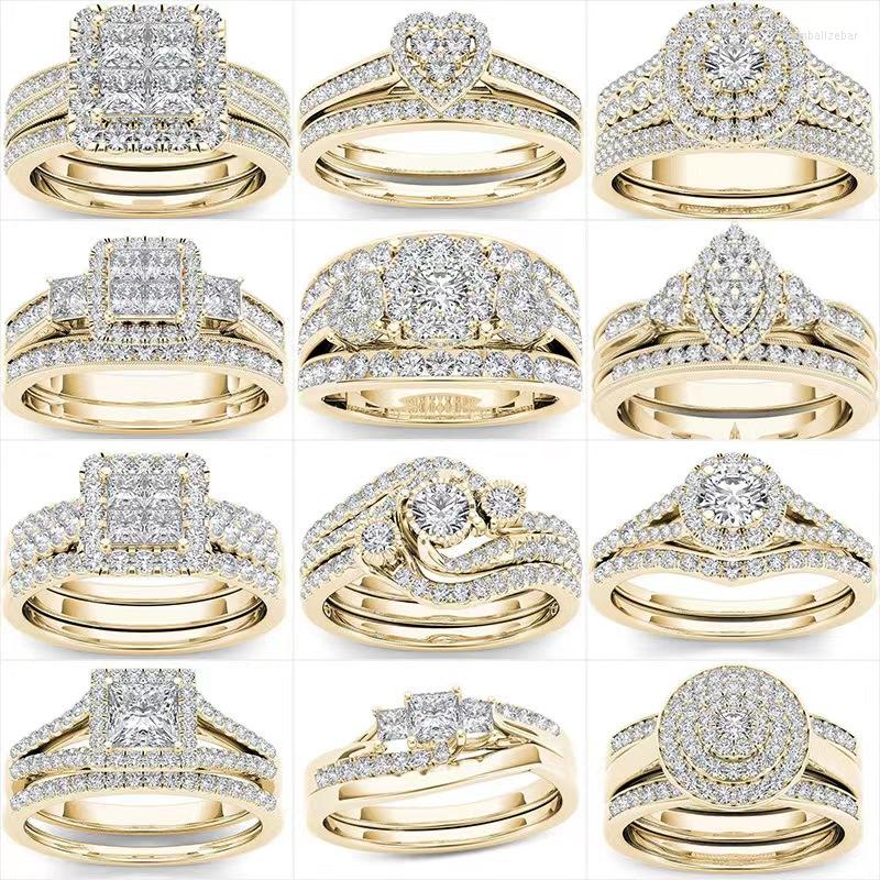 Wedding Rings Fashion Luxury Multilayer Cubic Zircon Geometric Crystal Engagement Lovers Suitable For Couples Ladies Men
Wedding Rings Fashion Luxury Multilayer Cubic Zircon Geometric Crystal Engagement Lovers Suitable For Couples Ladies Men