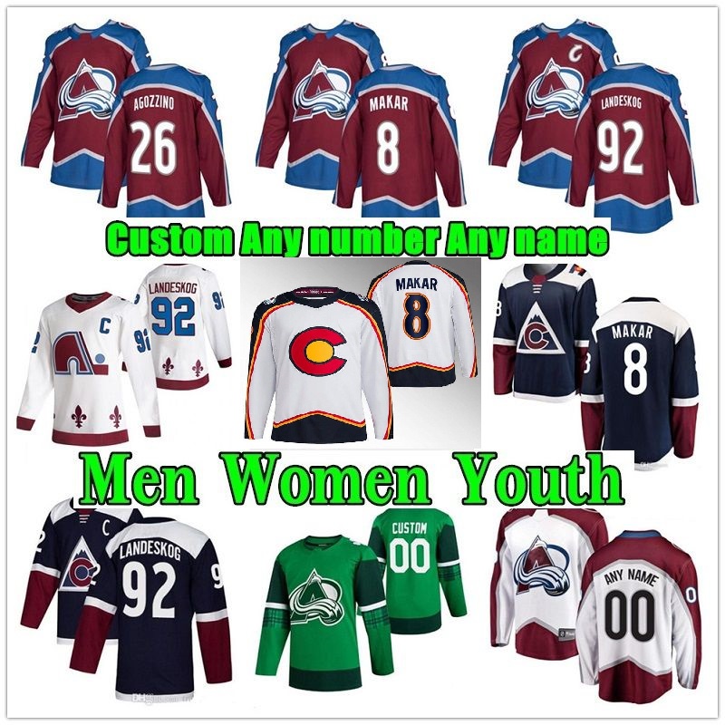 Colorado Cale Makar Jersey 2022 Stanley Cup Avalanche Valeri Nichushkin Nathan MacKinnon Darcy Kuemper Nazem Kadri Gabriel Landeskog Mikko Rantanen