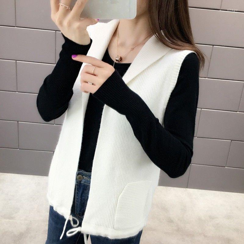 Women's Vests Sweater Vest Women Hooded Solid Loose Lace Up Korean Style Knit All-match Autumn Womens Outwear Pockets Leisure Chic Ulzzang, Beige
Women's Vests Sweater Vest Women Hooded Solid Loose Lace Up Korean Style Knit All-match Autumn Womens Outwear Pockets Leisure Chic Ulzzang, Beige