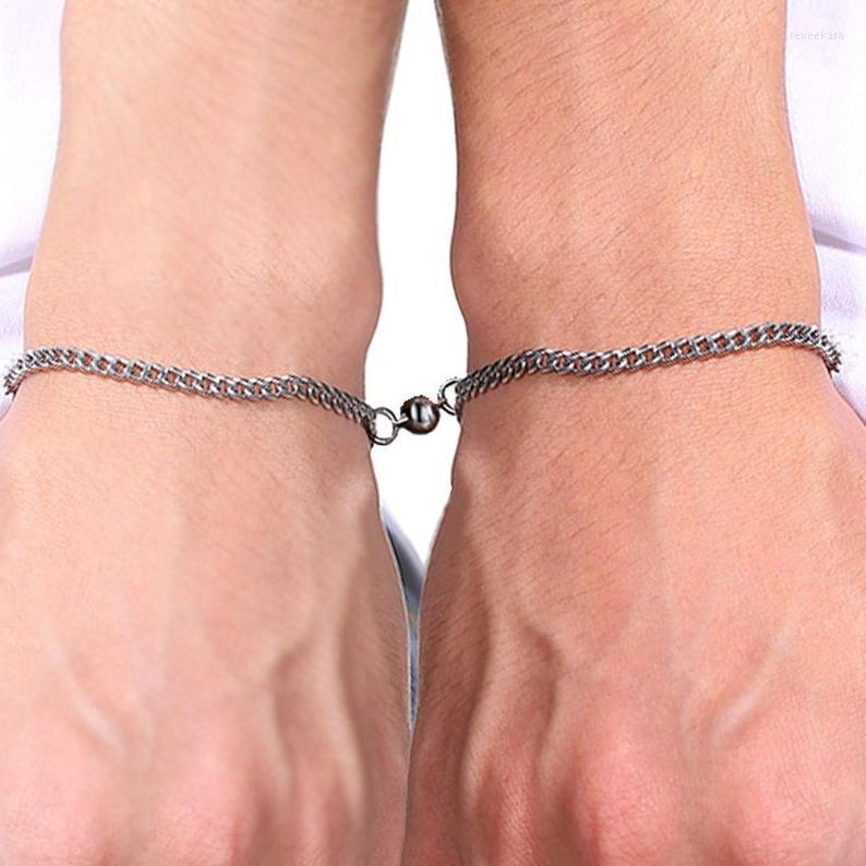 Link Bracelets 2Pcs/pair Stainless Steel Couple Magnetism Heart Charm Fashion Cuba Chain Jewelry Gift For Women Men 2022
Link Bracelets 2Pcs/pair Stainless Steel Couple Magnetism Heart Charm Fashion Cuba Chain Jewelry Gift For Women Men 2022