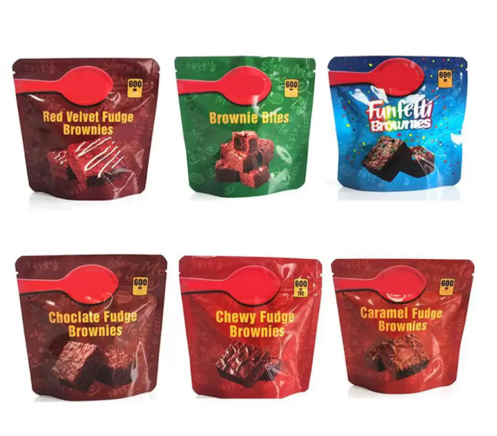 Top 600MG INFUSED Brownie EDIBLES PACKAGING MYLAR BAGS red velvet chewy caramel fudge brownies chocolate edible package baggies Smell proof packing bag
Top 600MG INFUSED Brownie EDIBLES PACKAGING MYLAR BAGS red velvet chewy caramel fudge brownies chocolate edible package baggies Smell proof packing bag