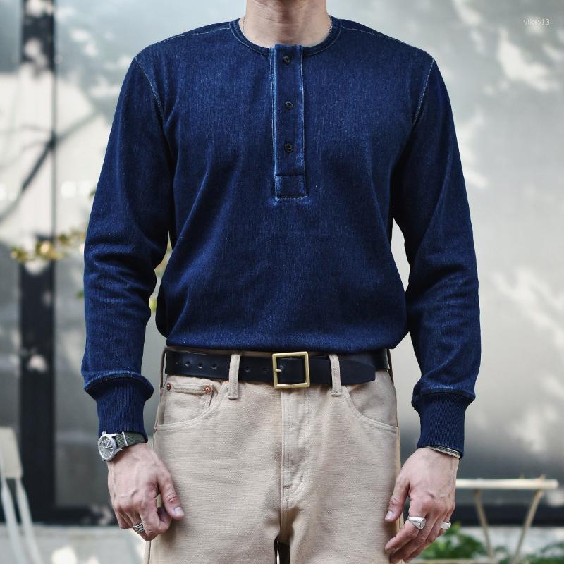 Men' T Shirts Sauce Zhan Mans T-shirt Wash Knitting Jeans Long Sleeve Warmth In Autumn And Winter Vintage Collar 280 G, Blue
Men' T Shirts Sauce Zhan Mans T-shirt Wash Knitting Jeans Long Sleeve Warmth In Autumn And Winter Vintage Collar 280 G, Blue