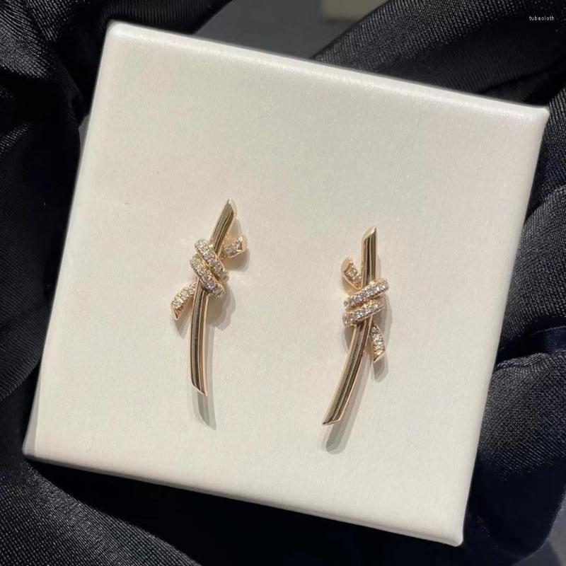 Stud Earrings Fine Style In Spring Summer S925 Sterling Silver Women's Winding Design Gold Accessories Fashion Jewelry 5
Stud Earrings Fine Style In Spring Summer S925 Sterling Silver Women's Winding Design Gold Accessories Fashion Jewelry 5