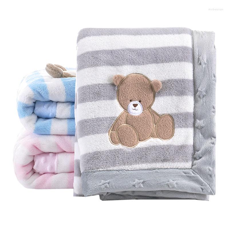Blankets Baby Blanket Thermal Thicken Fleece Striped Infant Swaddle Nap Receiving Stroller Wrap For Born Bedding, Blue
Blankets Baby Blanket Thermal Thicken Fleece Striped Infant Swaddle Nap Receiving Stroller Wrap For Born Bedding, Blue