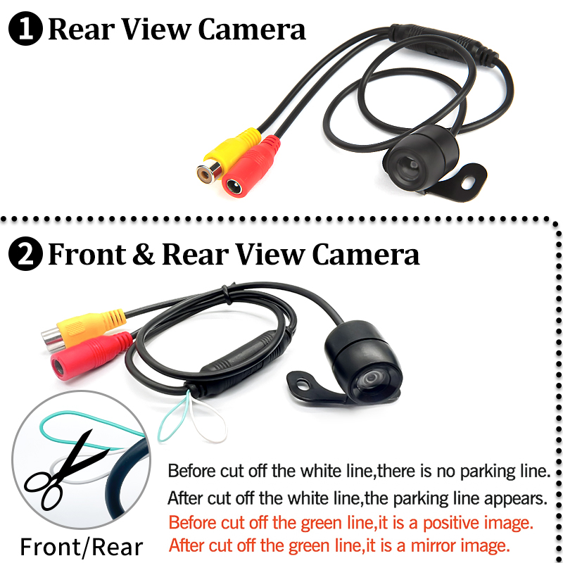 Car Rear View Camera HD Night Vision Reversing Automatic Parking Monitor CCD Waterproof Wide Angle High-Definition Image