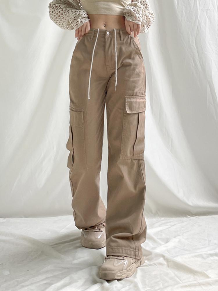 Women' Pants WeiYao Casual Cargo High Waist Vintage Khaki Loose Streetwear Baggy Jean Women Oversized Street Y2k Straight Trousers 
Women' Pants WeiYao Casual Cargo High Waist Vintage Khaki Loose Streetwear Baggy Jean Women Oversized Street Y2k Straight Trousers