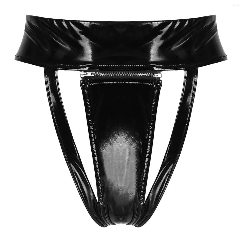 Women' Panties Women Sexy Wet Look Patent Leather Thongs Ladies High Waist Zipper Hollow Out T-back Briefs Bottoms, Black
Women' Panties Women Sexy Wet Look Patent Leather Thongs Ladies High Waist Zipper Hollow Out T-back Briefs Bottoms, Black