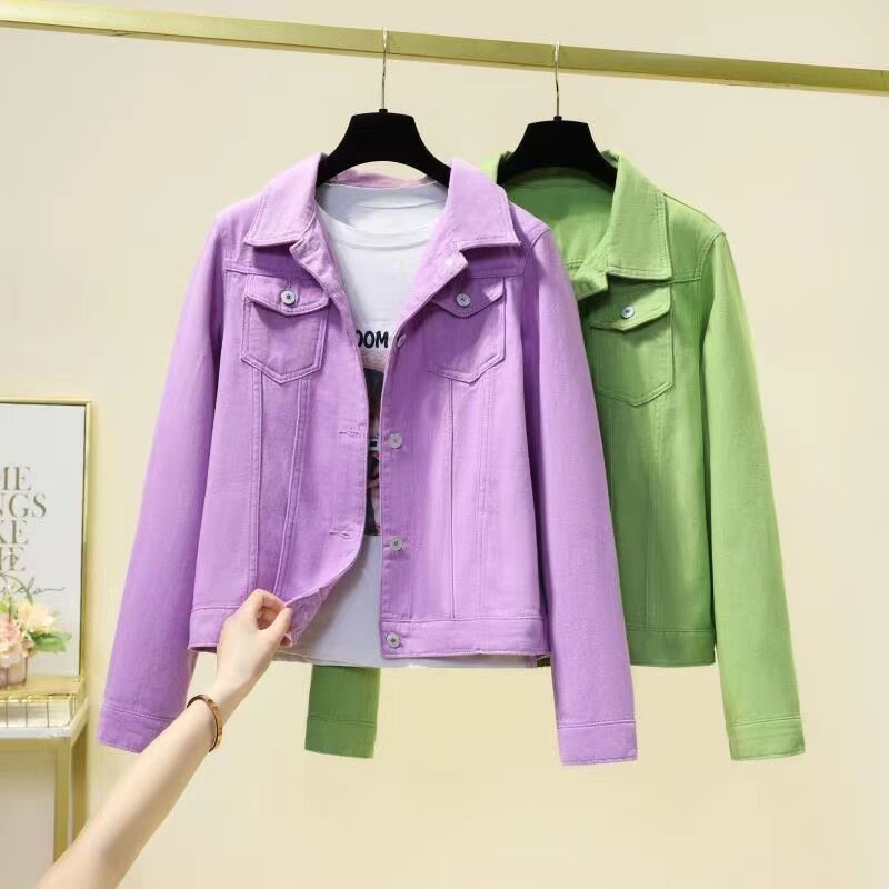 Women's Jackets Long Sleeve winter Slim White Black Jeans Top For Solid Denim Jacket Short Overcoat Ladies Tops 4866 221109