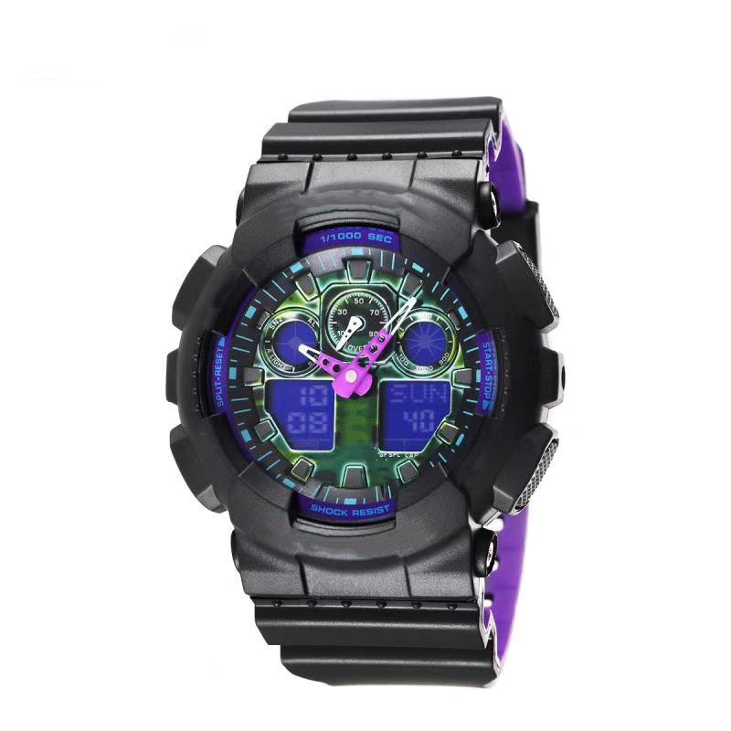 Iced Out Watch Digital Sport Quartz Men's Watch two color LED automatic hand light large dial waterproof World Time Oak Series
Iced Out Watch Digital Sport Quartz Men's Watch two color LED automatic hand light large dial waterproof World Time Oak Series