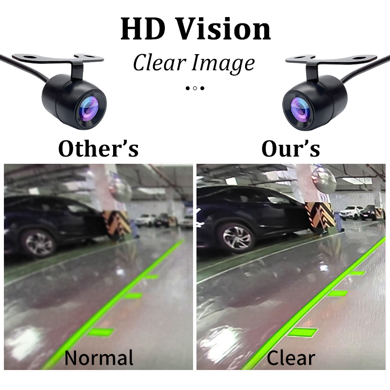 Car Rear View Camera HD Night Vision Reversing Automatic Parking Monitor CCD Waterproof Wide Angle High-Definition Image