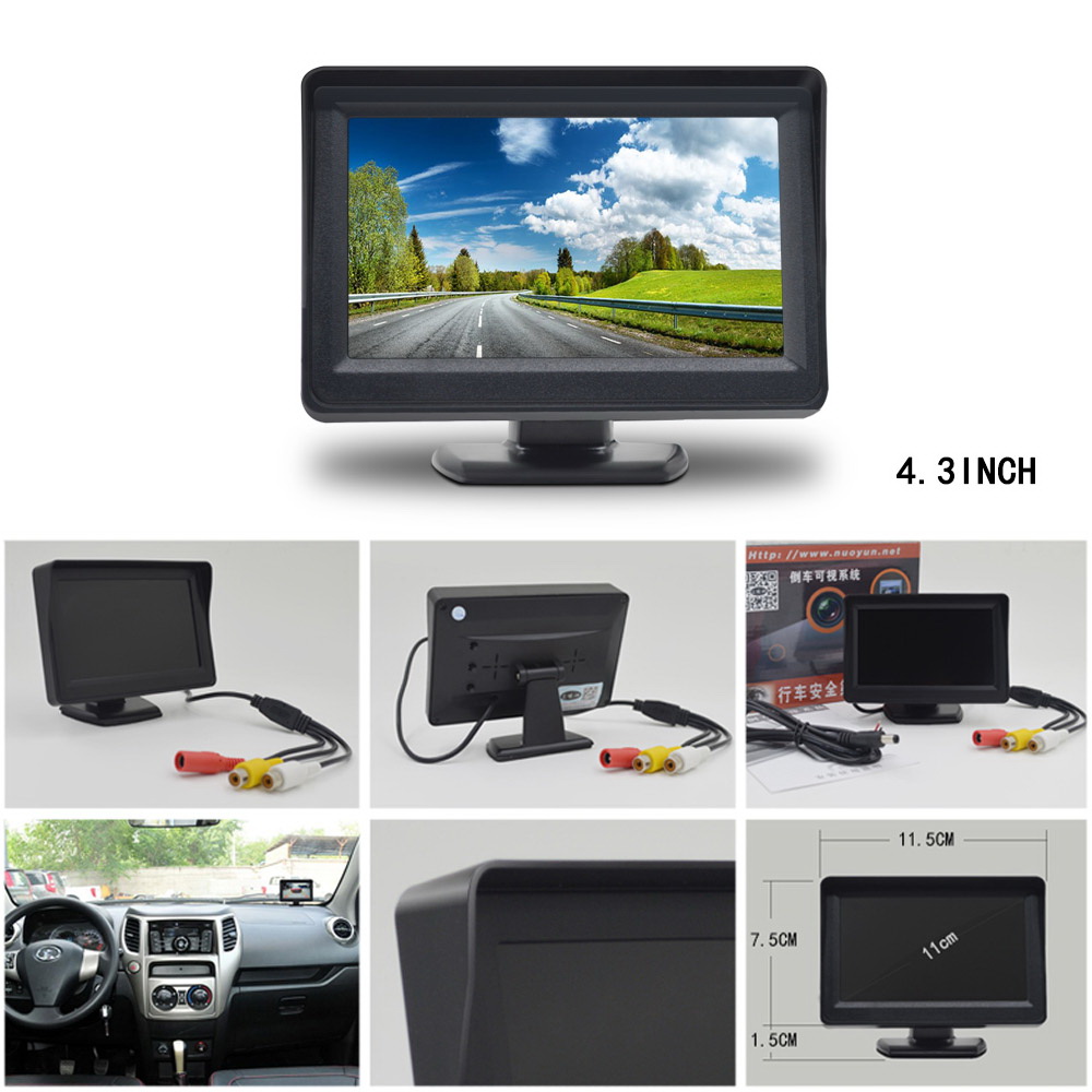 4.3 Inch Monitor Car Video Screen TFT LCD Color Display for DVR TV Parking Rear View Camera