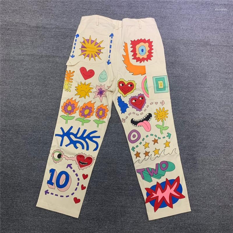 Men' Pants Top Version High 23FW Street Apricot Vintage Hand Drawn Cartoon Pattern Cargo Trousers
Men' Pants Top Version High 23FW Street Apricot Vintage Hand Drawn Cartoon Pattern Cargo Trousers