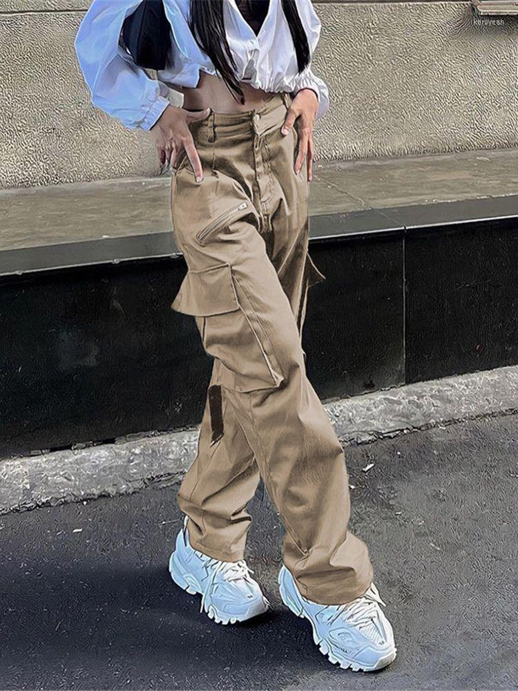 Women' Pants Ladies Vintage Fashion Cargo Women Streetwear Casual Pockets Wide Leg Baggy Straight Trousers Pant Overalls Female, Khaki
Women' Pants Ladies Vintage Fashion Cargo Women Streetwear Casual Pockets Wide Leg Baggy Straight Trousers Pant Overalls Female, Khaki