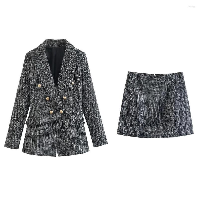 Two Piece Dress Autumn 2022 Women's Fashion Product Textured Suit Coat Retro Casual Lapel Double Breasted Flap Pocket Decoration Long, As shown
Two Piece Dress Autumn 2022 Women's Fashion Product Textured Suit Coat Retro Casual Lapel Double Breasted Flap Pocket Decoration Long, As shown
