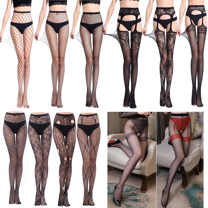 

Women Socks Summer Sexy Stocking Lady Fashion Lace Top Tights Thigh High Stockings Fishnet Nightclubs Pantyhose Over Knee, Medium mesh